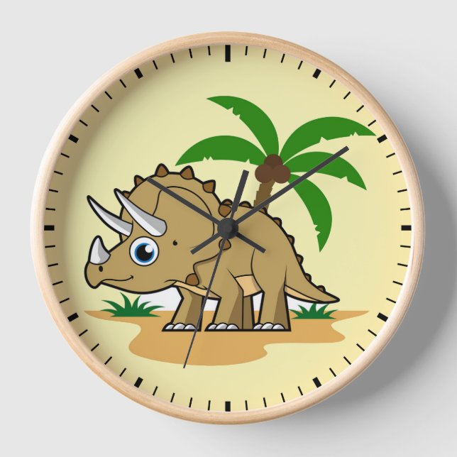 Triceratops in einem tropischen Klima. Uhr (Vorderseite)
