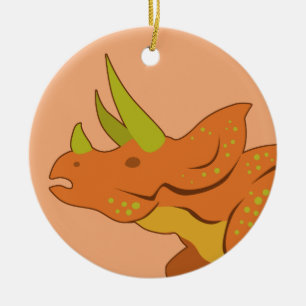 Triceratops Keramik Ornament