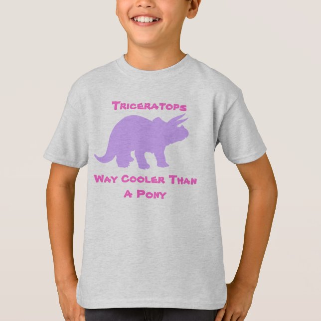 Triceratops-Mädchen-Shirt T-Shirt (Vorderseite)