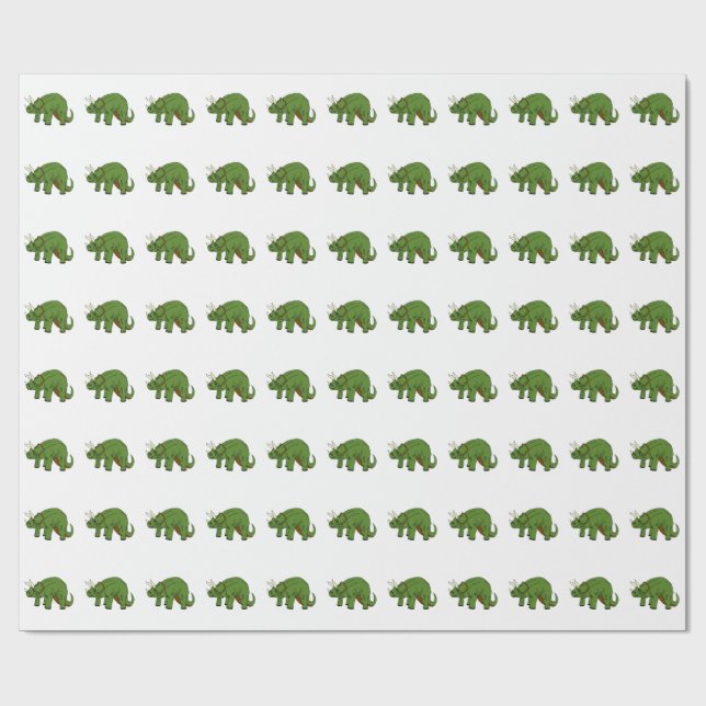 Triceratops-Packpapier Geschenkpapier (Flach)