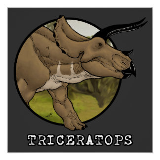 Triceratops Poster