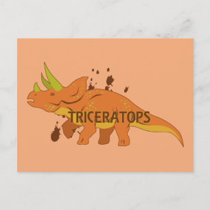Triceratops Postkarte