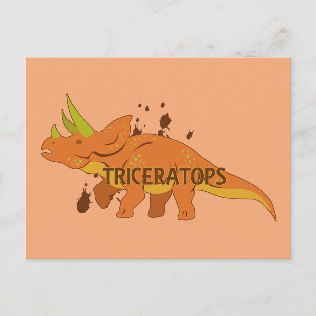 Triceratops Postkarte (Vorderseite)