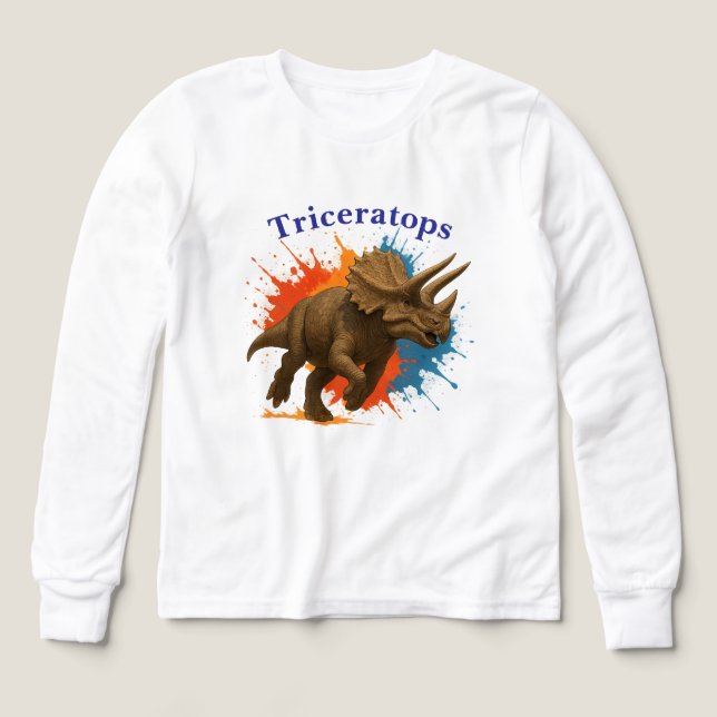 Triceratops Power – Bunter Dino für Kids (Design Vorderseite)