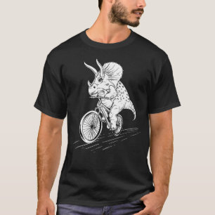 Triceratops Radfahrer Biker Dinosaurier Lover T-Shirt