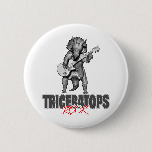 Triceratops Rocks Button