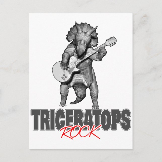 Triceratops Rocks Postkarte (Vorderseite)