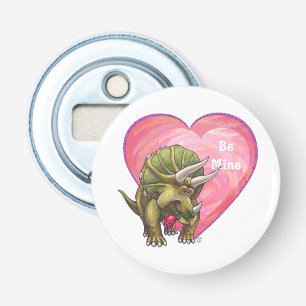 Triceratops Rote Rose Herz Flaschenöffner