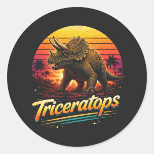 Triceratops Runder Aufkleber