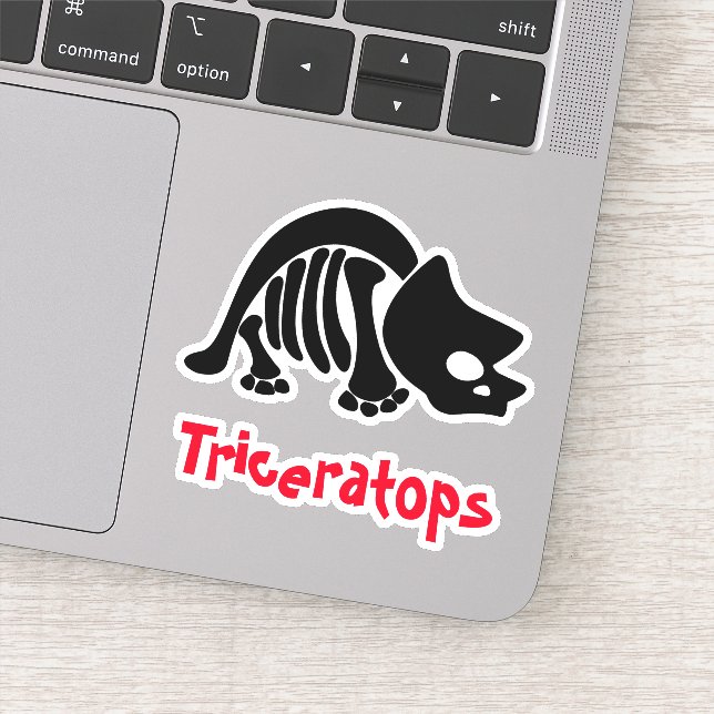 Triceratops Skeleton Aufkleber (Detail)