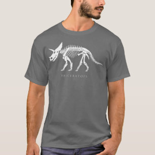Triceratops Skelett Drei Horn Dinosaurier Knochen T-Shirt