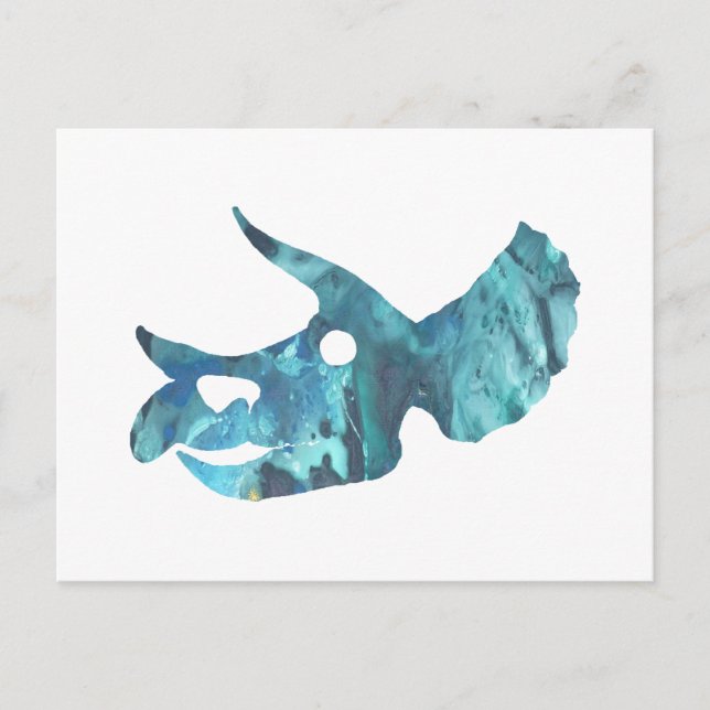 Triceratops Skull Art Postkarte (Vorderseite)