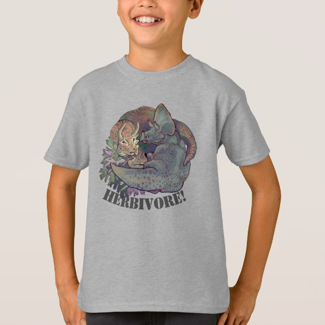Triceratops Snuggles T-Shirt (Vorderseite)