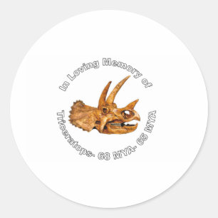Triceratops-Speicher Runder Aufkleber