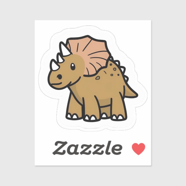 Triceratops Sticker (Blatt)