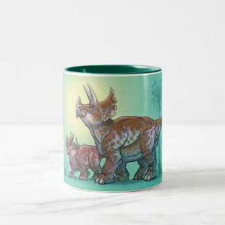 Triceratops-Tasse Zweifarbige Tasse