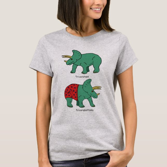 Triceratops und Tricerabotome T-Shirt (Vorderseite)