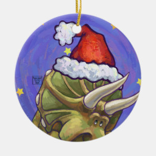 Tricerops Weihnachten Keramikornament