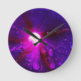 Trichterwinde-Blume Runde Wanduhr