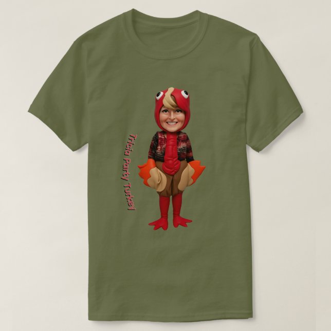 Tricia Party Truthahn T-Shirt (Design vorne)