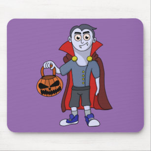 Trick and Leckerei a Vampire on Halloween Mousepad