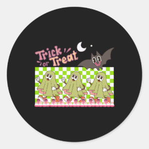 Trick der Leckerei Halloween Runder Aufkleber