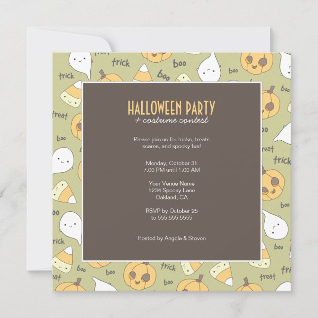 Trick-LeckereiBoo! | Halloween-Party-Einladungen Einladung (Vorderseite)