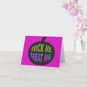 Trick Me Leckerei Me, Halloween Multi-Color Karte