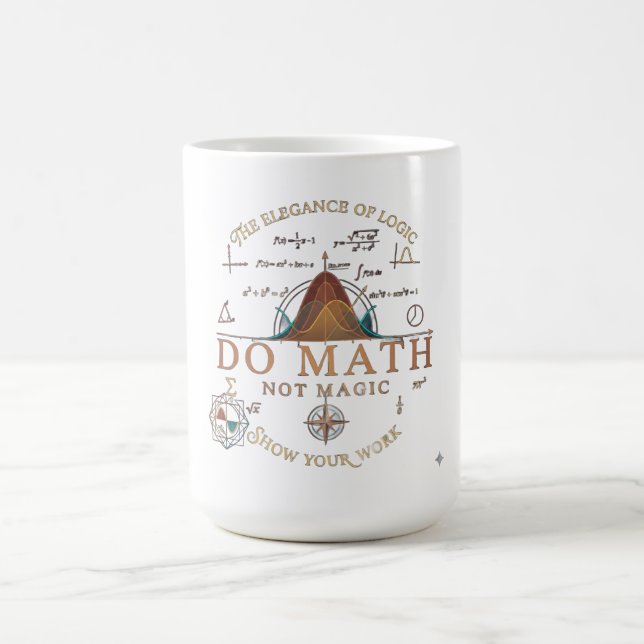Trick nicht, rechne! Langarm-Shirt Kaffeetasse (Mittel)