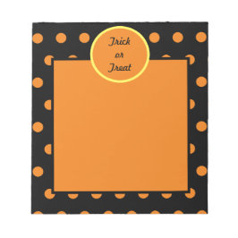 Trick oder Bearbeiten von Notepad (Schwarz & Orang Notizblock