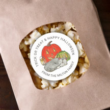 Trick oder behandele Niedliche Katzenaufkleber