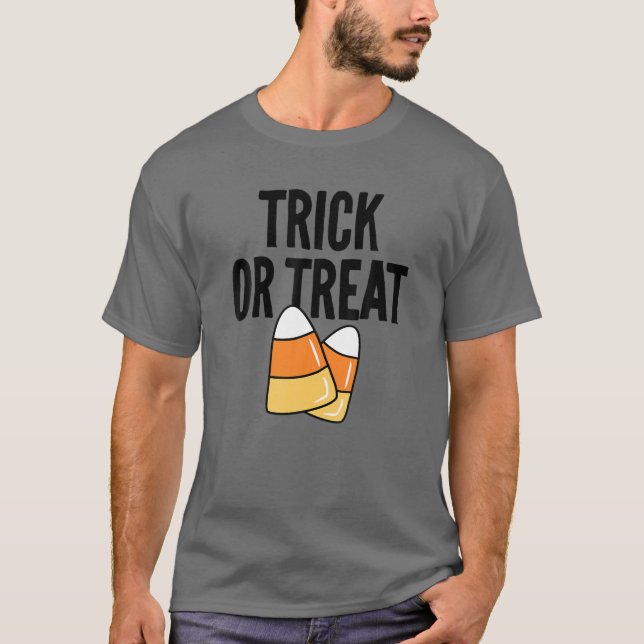 Trick oder behandeln Candy Mais Funny Kinder Erwac T-Shirt (Vorderseite)