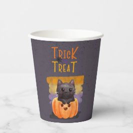 Trick oder behandeln Cat Paper Cups Pappbecher