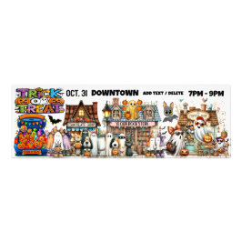 TRICK ODER BEHANDELN DOWNTOWN ODER ÜBERALL FOTODRUCK