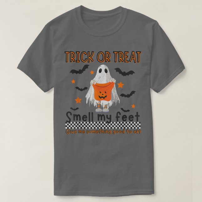 Trick oder behandeln Geruch meine fühlen lecker Vi T-Shirt (Design vorne)