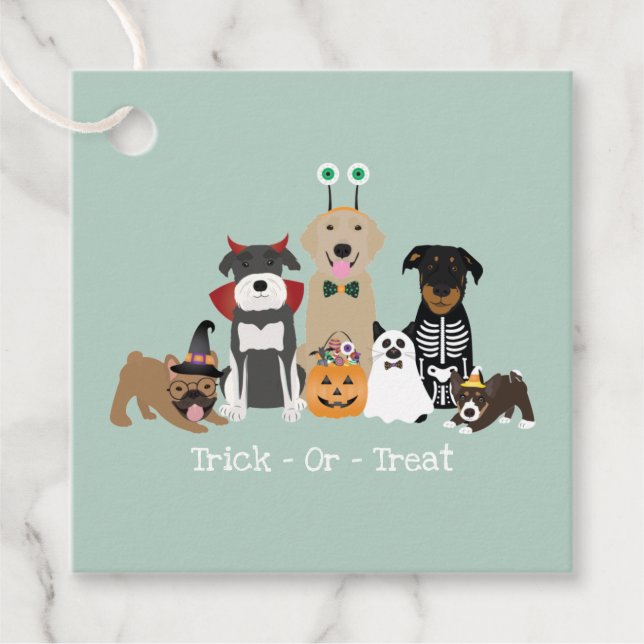 Trick oder behandeln glückliche Halloween-Spooky-P Geschenkanhänger (Vorderseite)