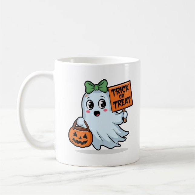 Trick oder behandeln niedlich kaffeetasse (Links)