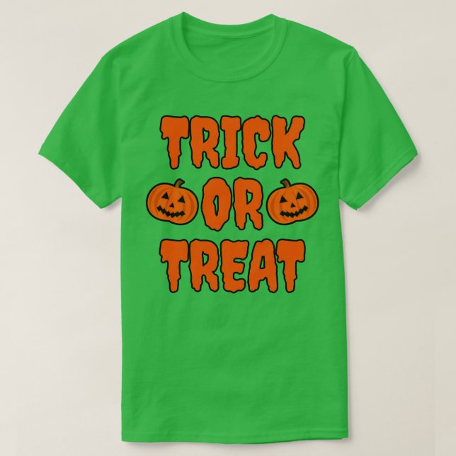 Trick oder Behandlung 1 T-Shirt (Design vorne)