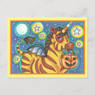 TRICK ODER BEHANDLUNG BVT WING ZEBRA, HALLOWEEN KA POSTKARTE