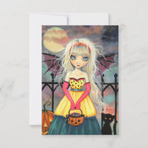 Trick oder Behandlung Halloween-Postkarte Karte