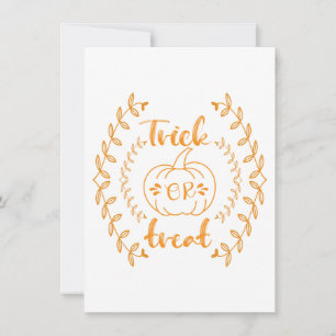 Trick oder Behandlung im Rahmen von Pflanze Feiertagskarte