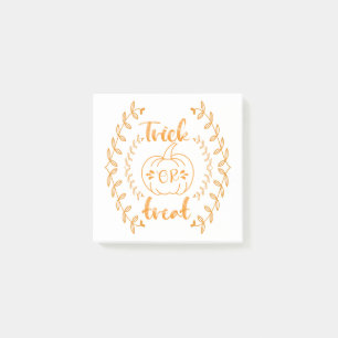 Trick oder Behandlung im Rahmen von Pflanze Post-it Klebezettel