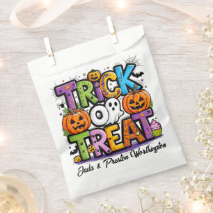 Trick oder Behandlung oder TRUNK oder Leckerei Geschenktütchen