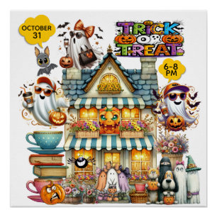 Trick oder Behandlung oder TRUNK oder Leckerei Poster