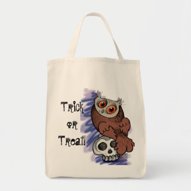 Trick oder Behandlung Scardy Owl~Leckerei Tasche (Vorne)