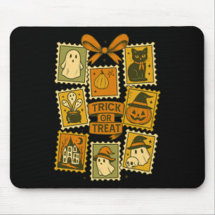Trick oder Behandlung Vintagen Halloween Retro Pos Mousepad