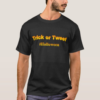 Trick oder Behandlung von dunklem T - Shirt, schwa T-Shirt
