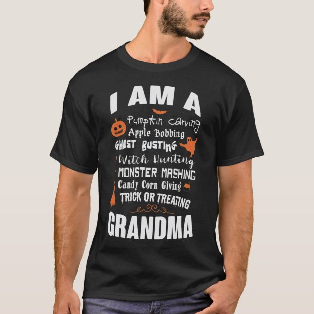 Trick oder Behandlung von Oma Halloween-Kostüm 201 T-Shirt (Vorderseite)
