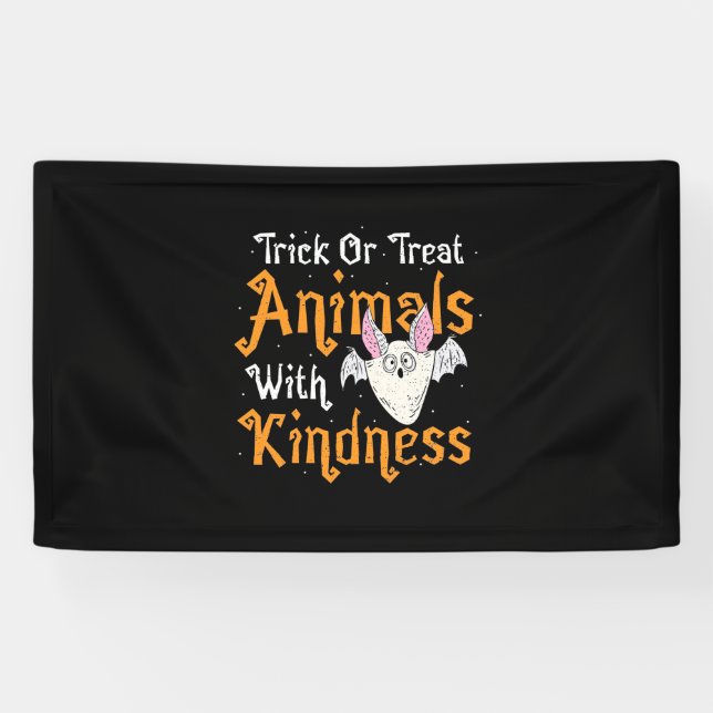 Trick oder Behandlung von Tieren mit Freundlichkei Banner (Horizontal)