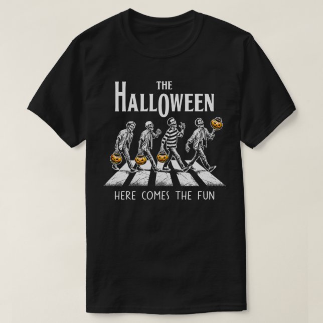 Trick oder Behandlung von Zombies Männer Frauen Ki T-Shirt (Design vorne)